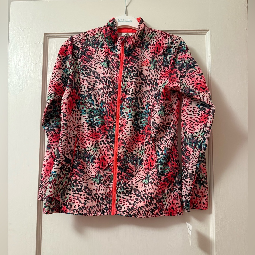 NWT Adidas Run Like the Wind Full Zip Cheetah Jacket Size L